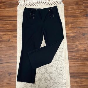 Ann Taylor, Size 10, black kick crop pants with ties.